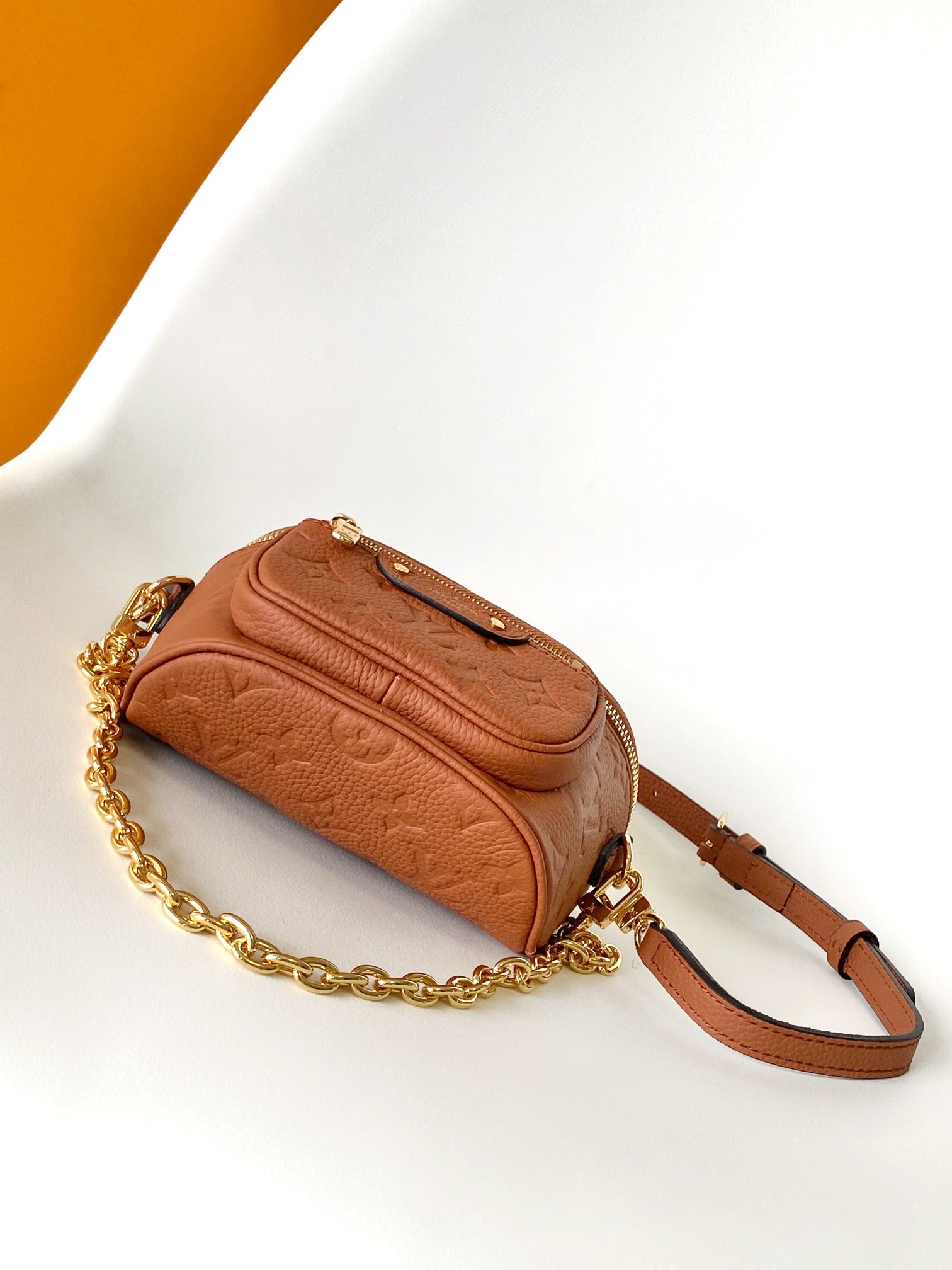 Louis Vuitton Mini Bumbag Monogram Empreinte Leather Cognac