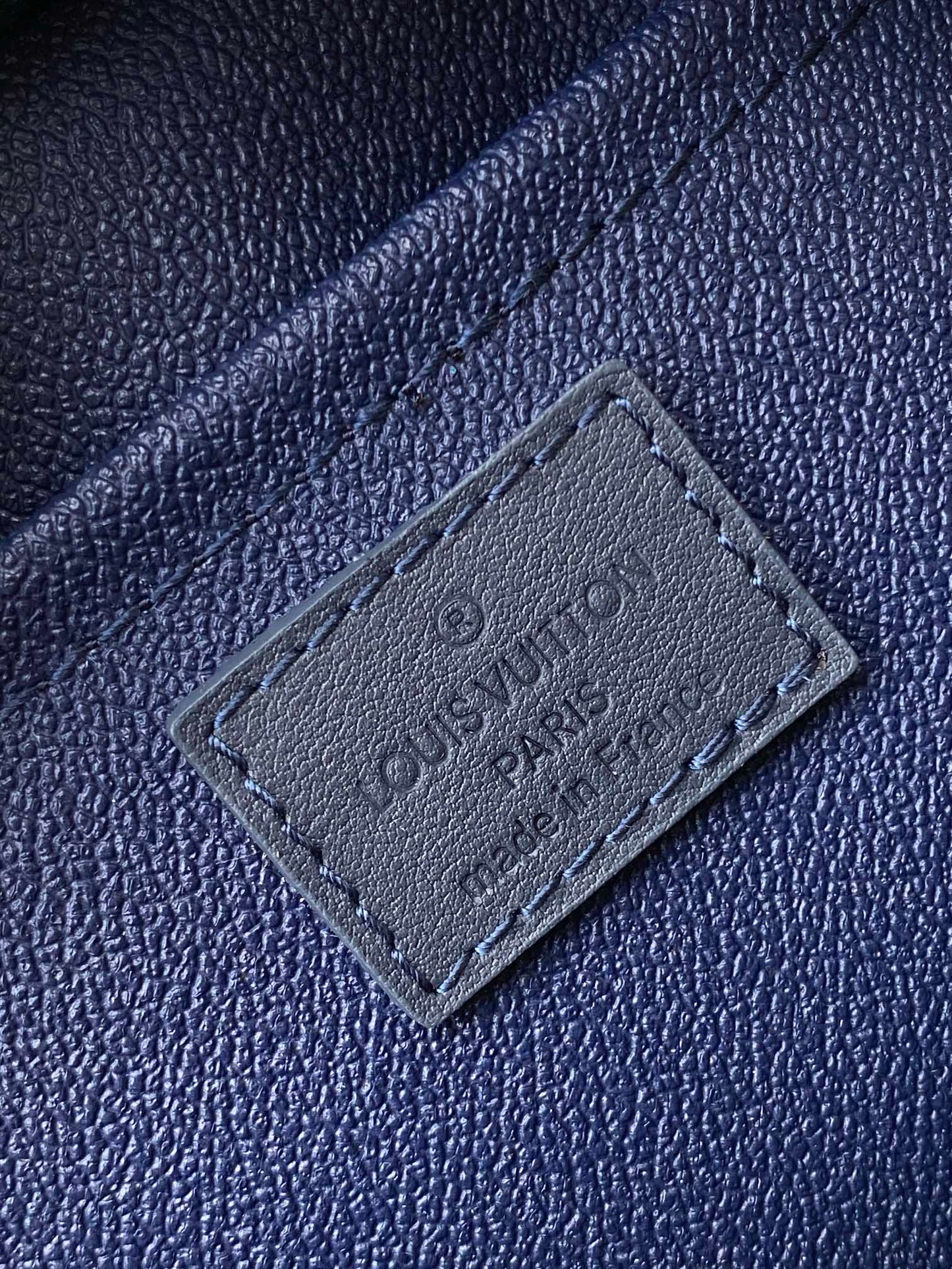 Louis Vuitton Toiletry Pouch Monogram Shadow Navy Blue Leather Travel Kit