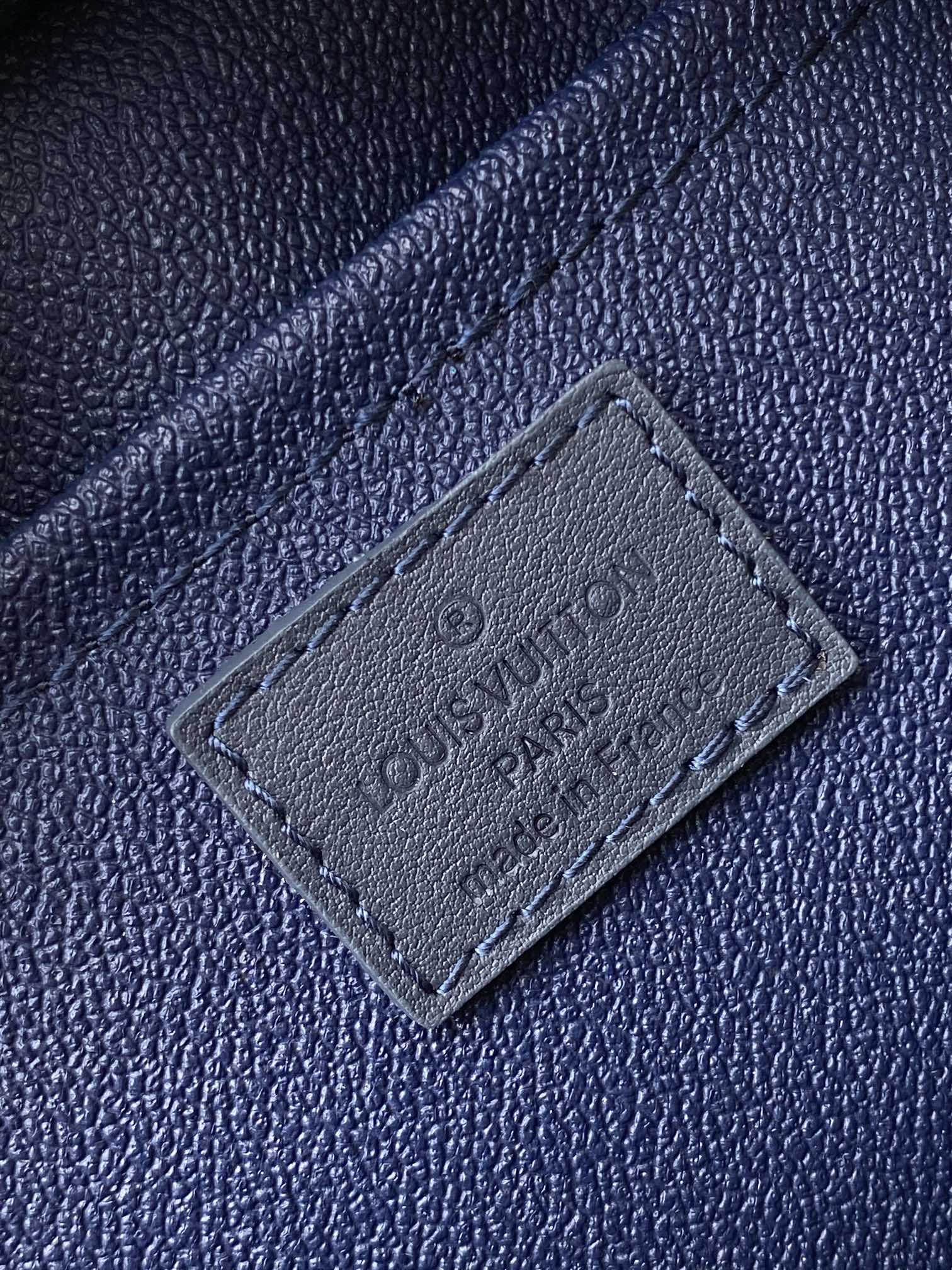 Louis Vuitton Toiletry Pouch Monogram Shadow Navy Blue Leather Travel Kit