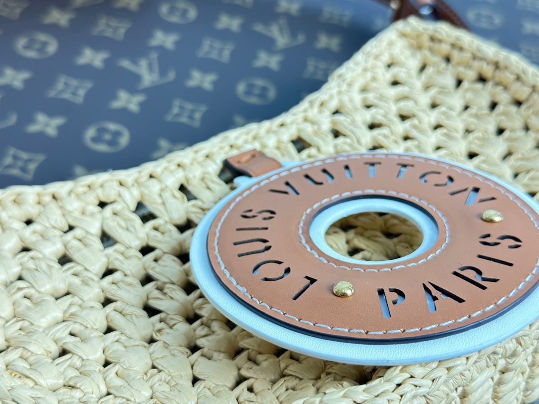 Louis Vuitton Raffia Croissant MM Shoulder Bag - Natural/Brown