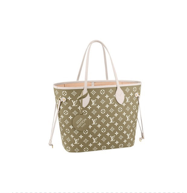 Louis Vuitton Neverfull MM Monogram Canvas Tote Bag - Khaki/Beige