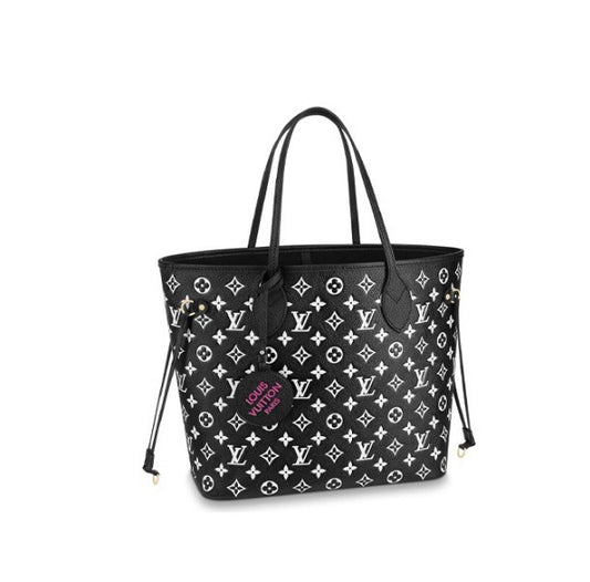 Louis Vuitton Neverfull MM Moonlight Monogram Black Tote Bag