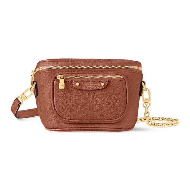 Louis Vuitton Mini Bumbag Monogram Empreinte Leather Cognac