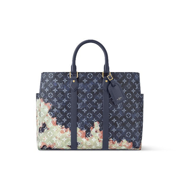 Louis Vuitton Monogram Bleached Onthego MM Tote Bag - Navy Blue