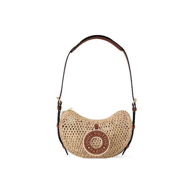 Louis Vuitton Raffia Croissant MM Shoulder Bag - Natural/Brown