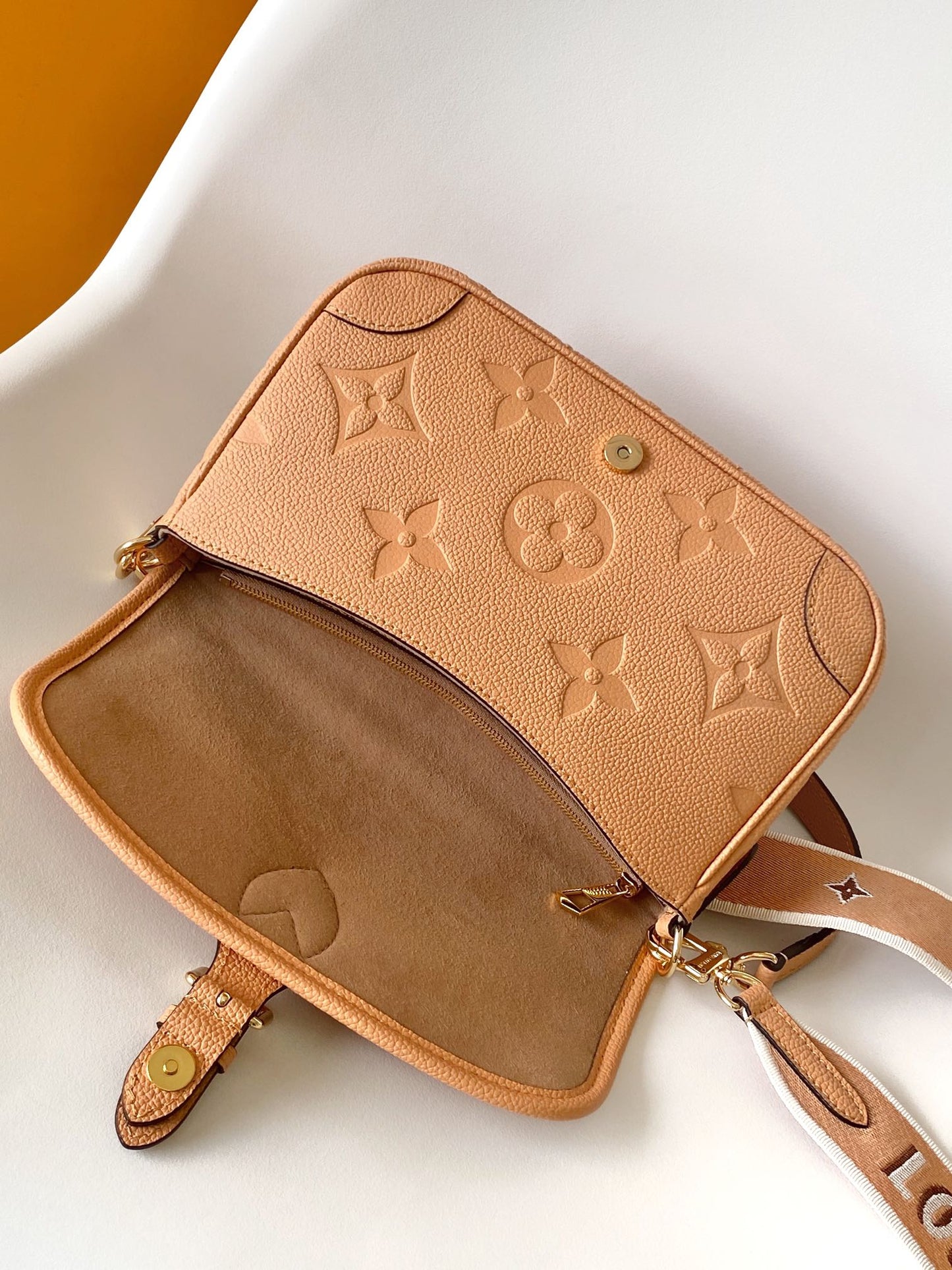Louis Vuitton Diane Monogram Empreinte Leather Shoulder Bag - Cognac