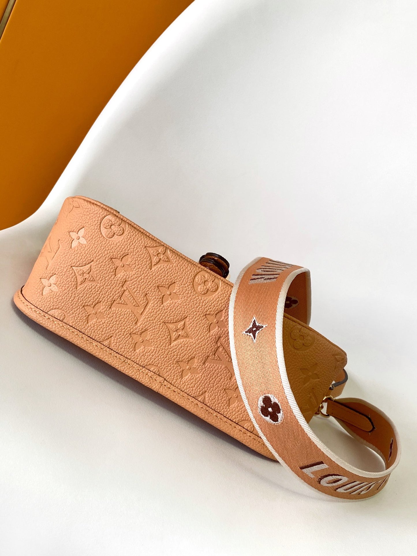 Louis Vuitton Diane Monogram Empreinte Leather Shoulder Bag - Cognac