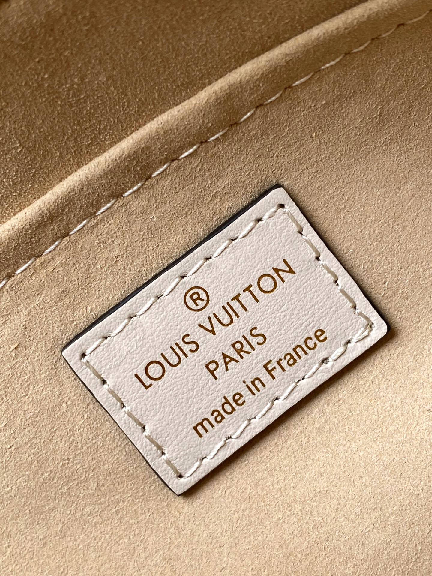Louis Vuitton Petit Palais Monogram Empreinte Leather Handbag - White