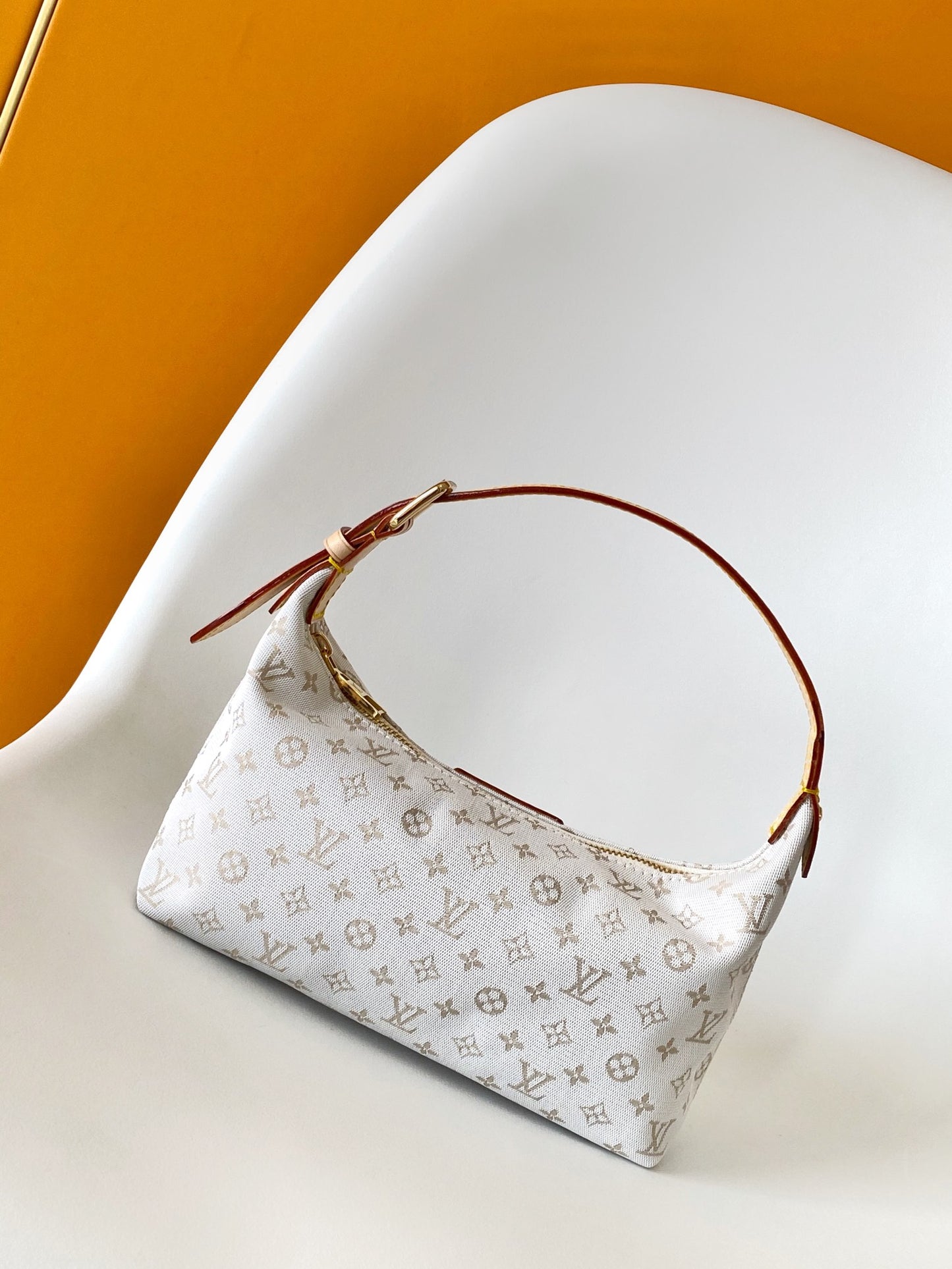 Louis Vuitton Monogram Idylle Croissant MM Shoulder Bag - Grey
