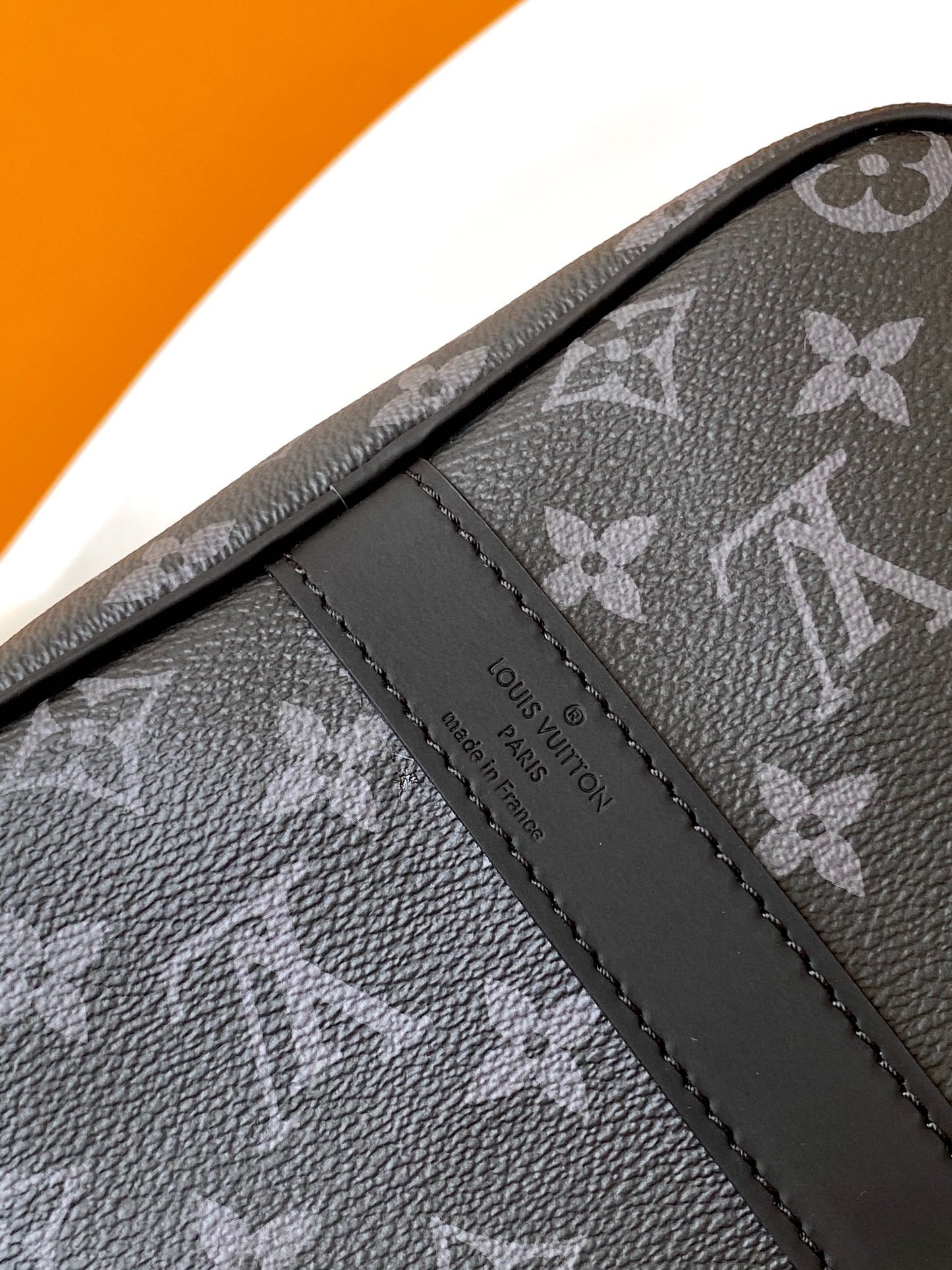 Louis Vuitton Keepall Bandoulière 50 Monogram Eclipse Travel Bag