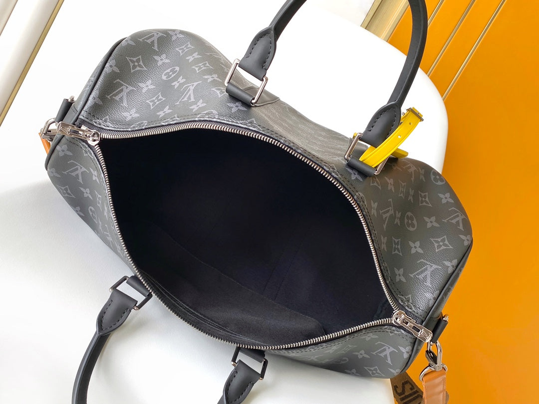 Louis Vuitton Keepall Bandoulière 50 Monogram Eclipse Travel Bag