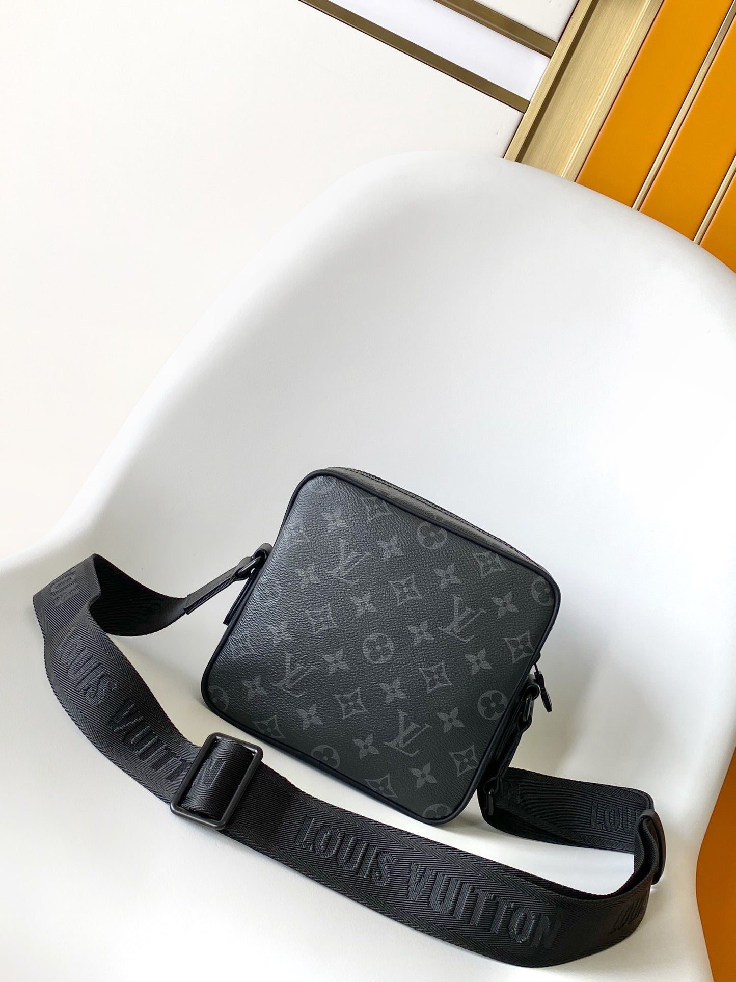 Louis Vuitton Men's Monogram Eclipse Outdoor Messenger Bag - Black