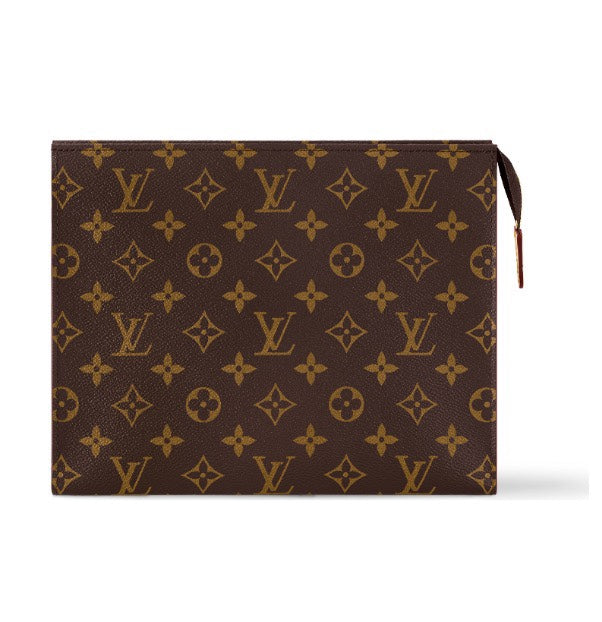 Louis Vuitton Monogram Canvas Pochette Voyage MM - Brown Luxury Clutch