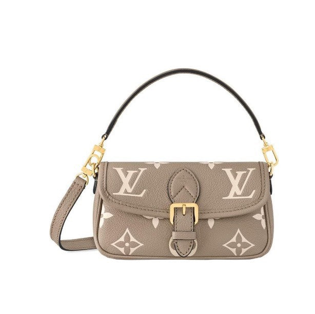Louis Vuitton Diane Monogram Empreinte Leather Shoulder Bag - Tourterelle / Crème