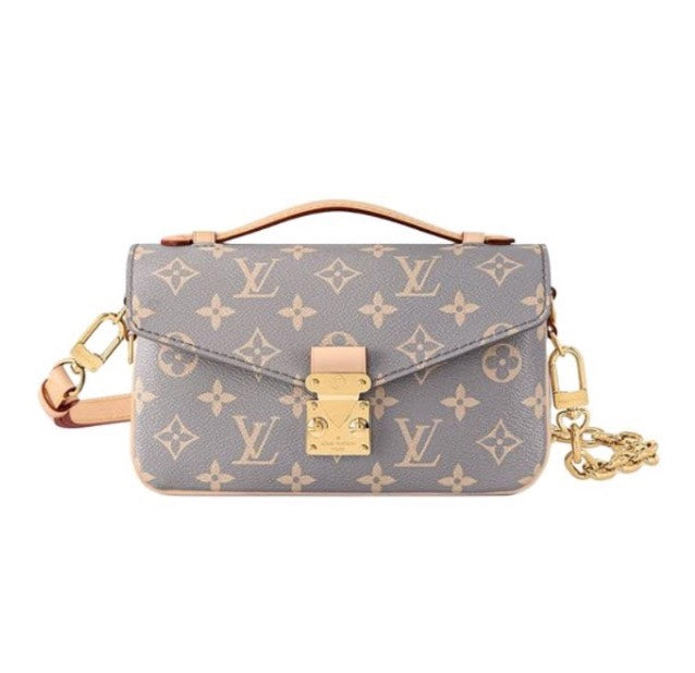 Louis Vuitton Pochette Métis Monogram Empreinte Leather Bag - Grey