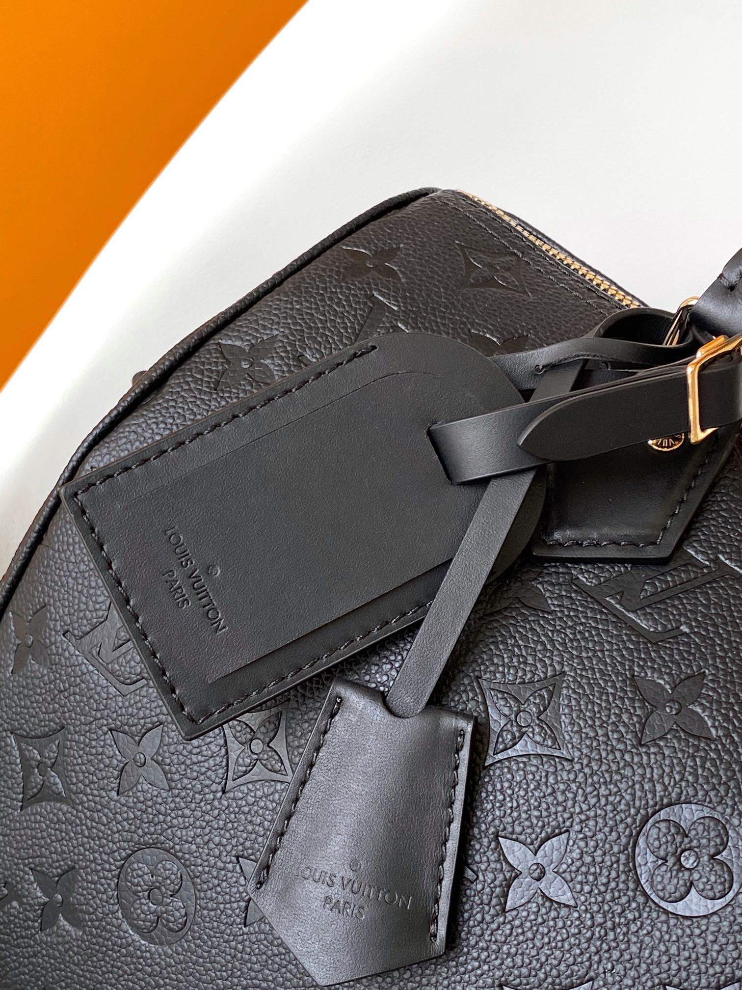 Louis Vuitton Monogram Empreinte Speedy Bandoulière 25 Black Leather Handbag