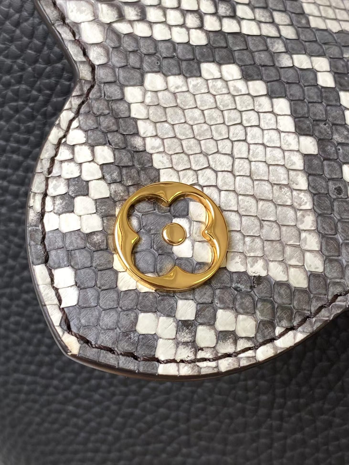 Louis Vuitton Capucines Mini Handbag - Black Taurillon Leather & Python Skin