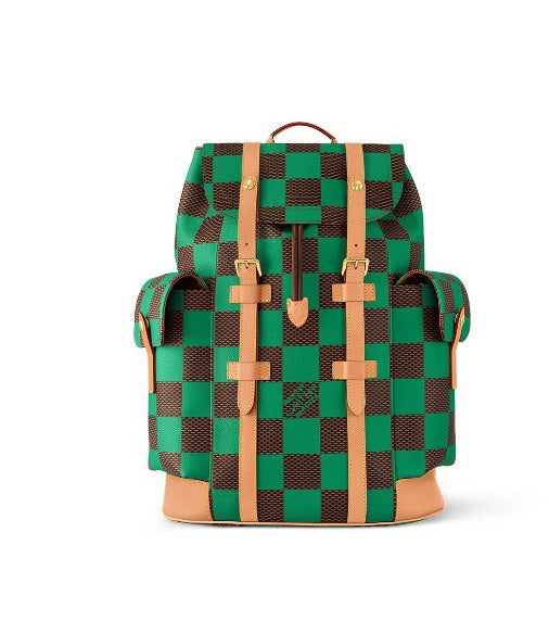 Louis Vuitton Christopher PM Backpack Damier Pop Green