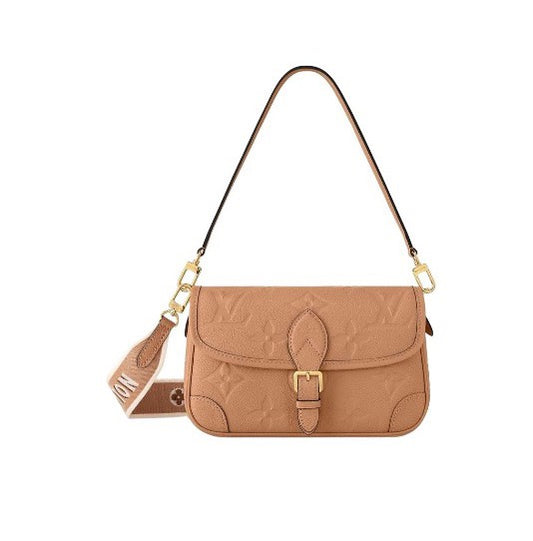 Louis Vuitton Diane Monogram Empreinte Leather Shoulder Bag - Cognac