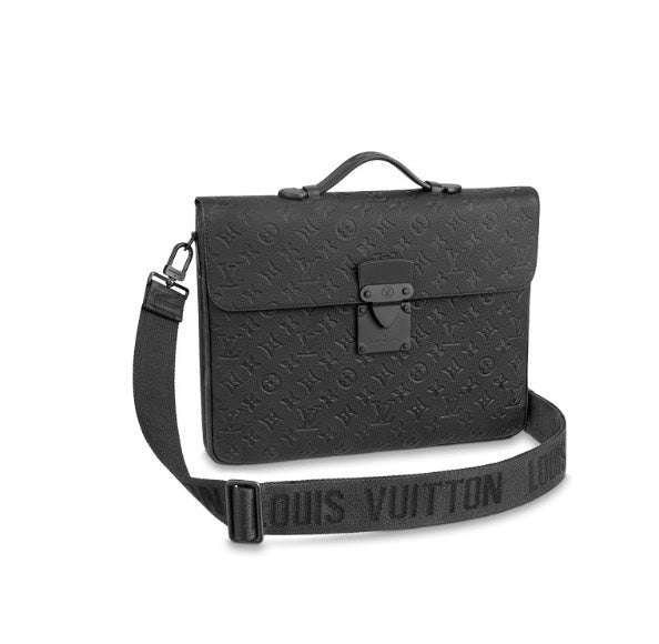 Louis Vuitton S-Lock Messenger Bag - Monogram Shadow Black Leather