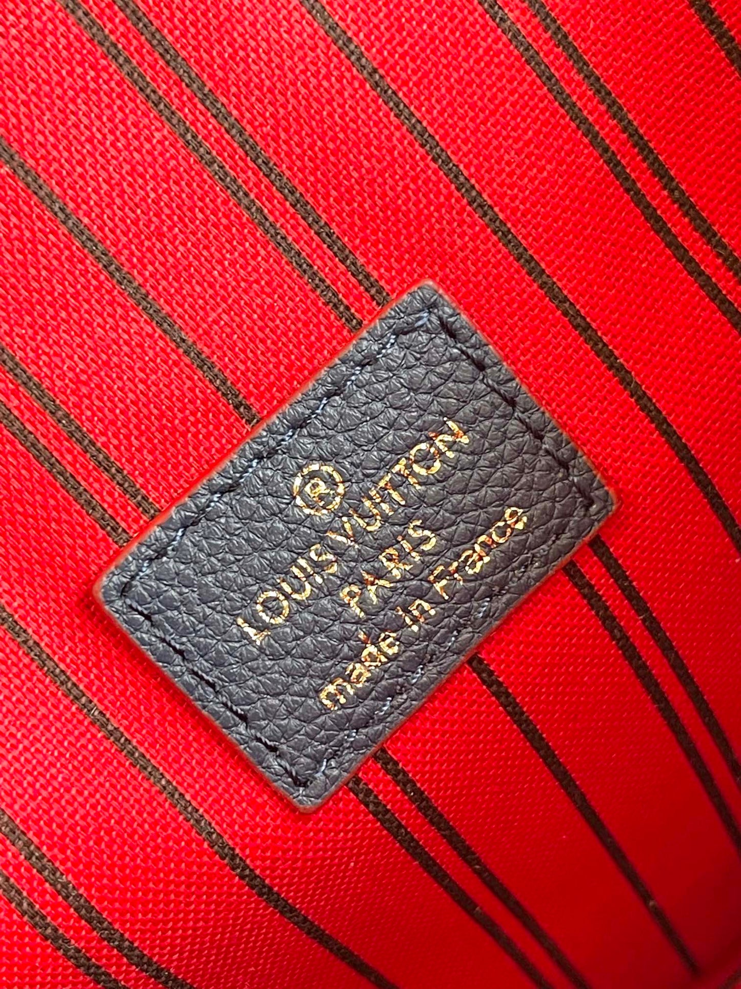 Louis Vuitton Pochette Métis Monogram Empreinte Leather Handbag - Marine Rouge
