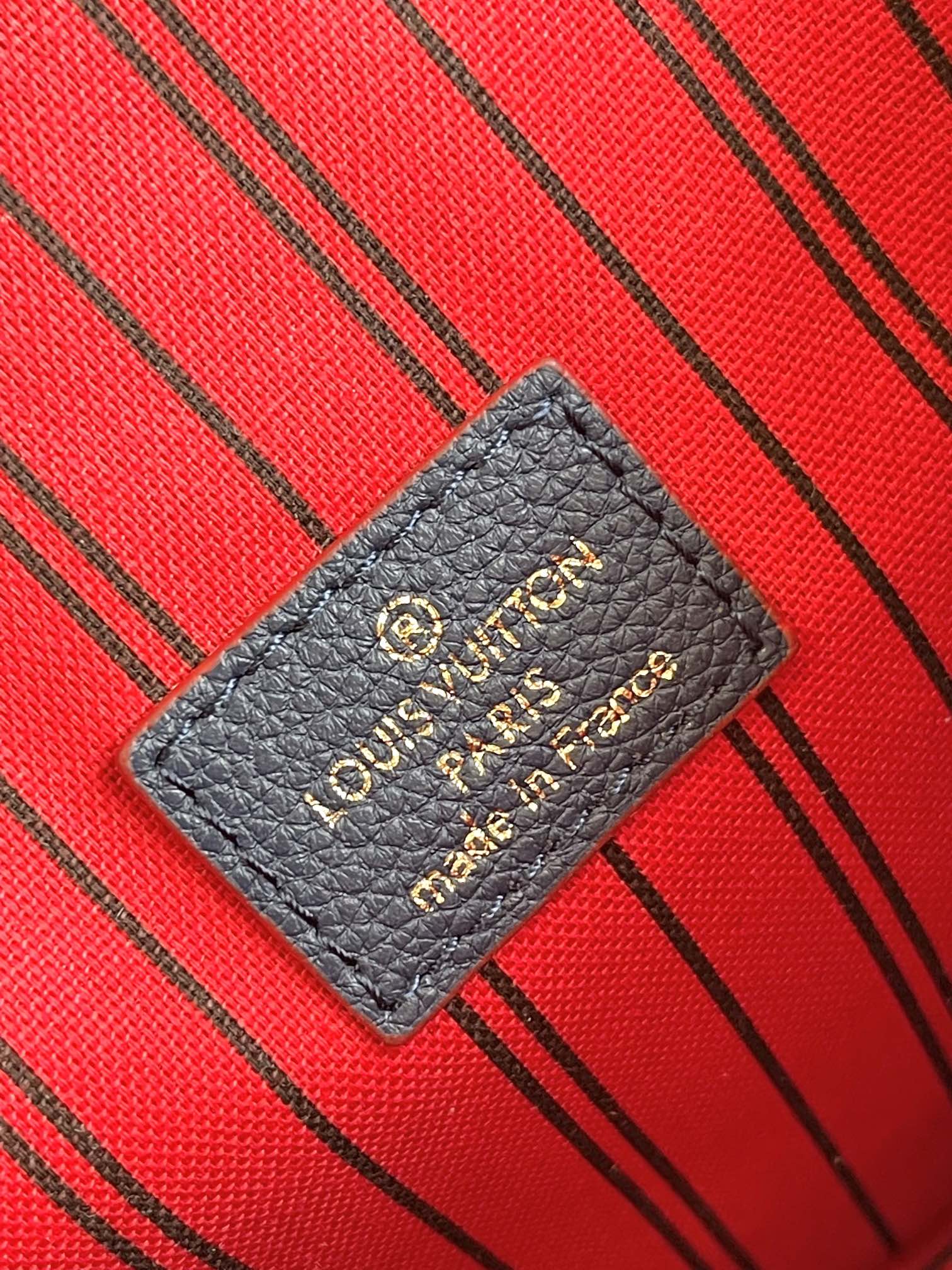 Louis Vuitton Pochette Métis Monogram Empreinte Leather Handbag - Marine Rouge