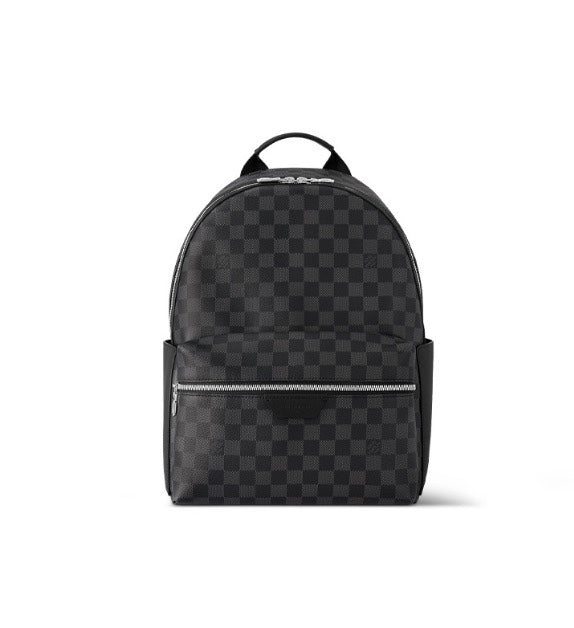 Luxury Damier Graphite Canvas Michael Backpack - Black and Grey Checkered Designer Travel Bag
