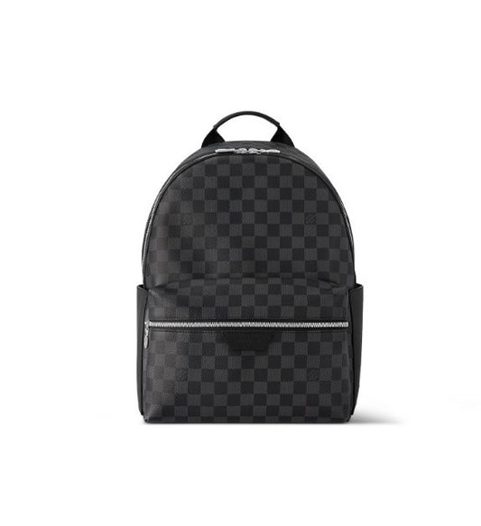 Luxury Damier Graphite Canvas Michael Backpack - Black and Grey Checkered Designer Travel Bag