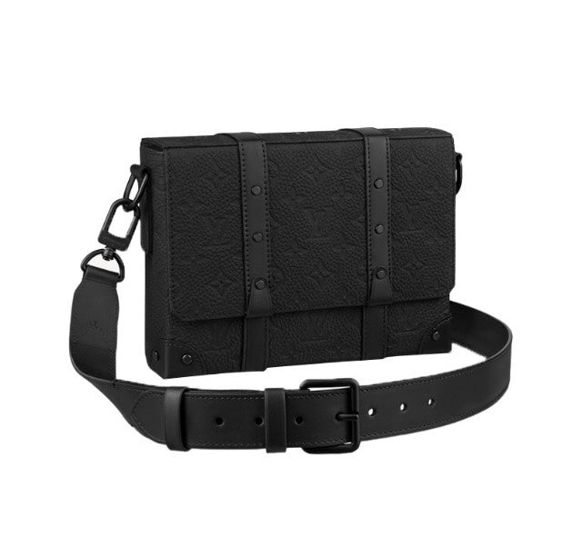 Louis Vuitton S-Lock Messenger Bag - Black Taurillon Monogram Leather