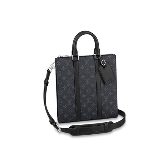 Louis Vuitton Sac Plat Monogram Eclipse Men's Crossbody Bag - Black/Grey