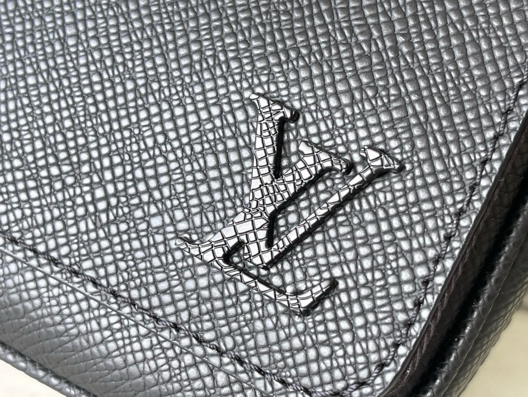 Louis Vuitton Alex Messenger BB Bag - Black Taiga Leather