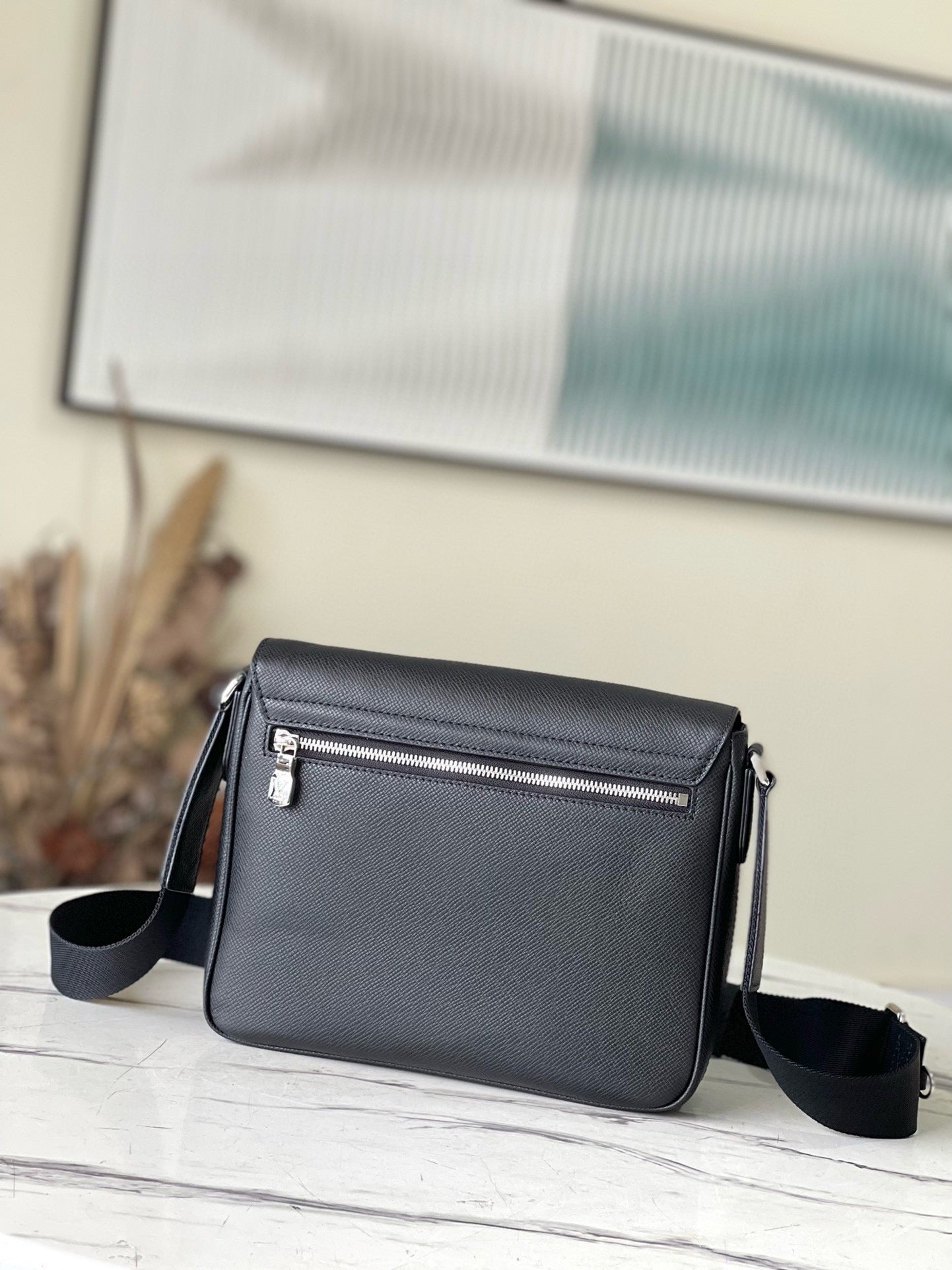 Louis Vuitton Alex Messenger BB Bag - Black Taiga Leather