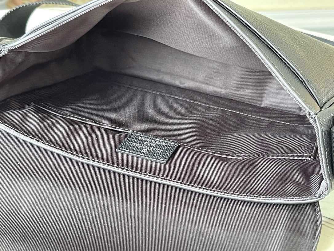 Louis Vuitton Alex Messenger BB Bag - Black Taiga Leather