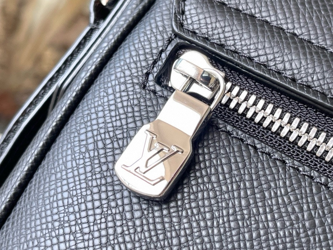 Louis Vuitton Alex Messenger BB Bag - Black Taiga Leather
