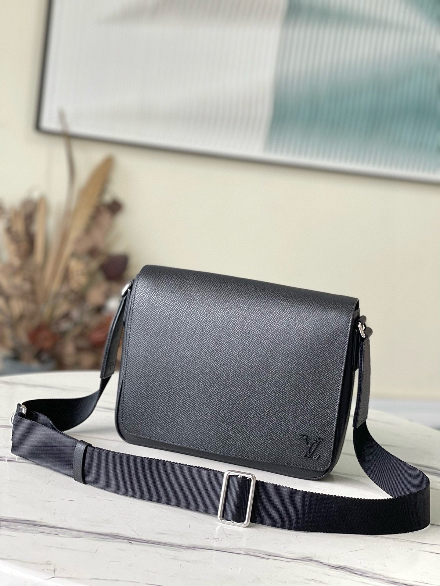 Louis Vuitton Alex Messenger BB Bag - Black Taiga Leather