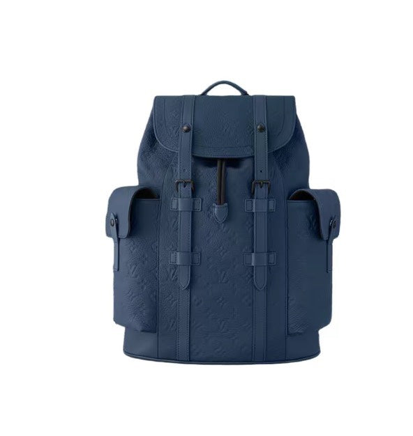 Louis Vuitton Christopher PM Backpack - Navy Blue Monogram Empreinte Leather
