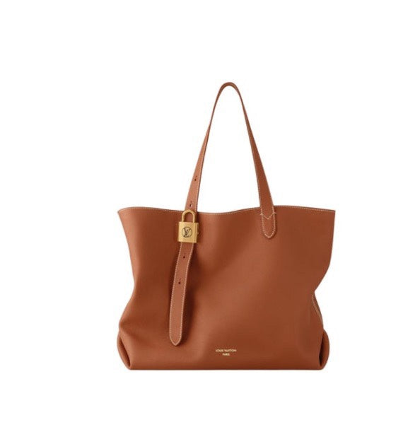 Lancaster Paris Foulonne Double Large Leather Tote Bag - Camel