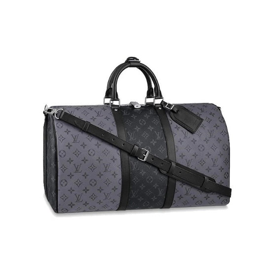 Louis Vuitton Keepall Bandoulière 50 Monogram Eclipse Canvas Travel Bag