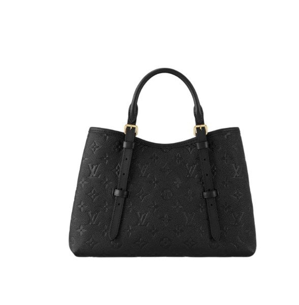 Louis Vuitton Montaigne MM Monogram Empreinte Leather Tote Bag - Noir