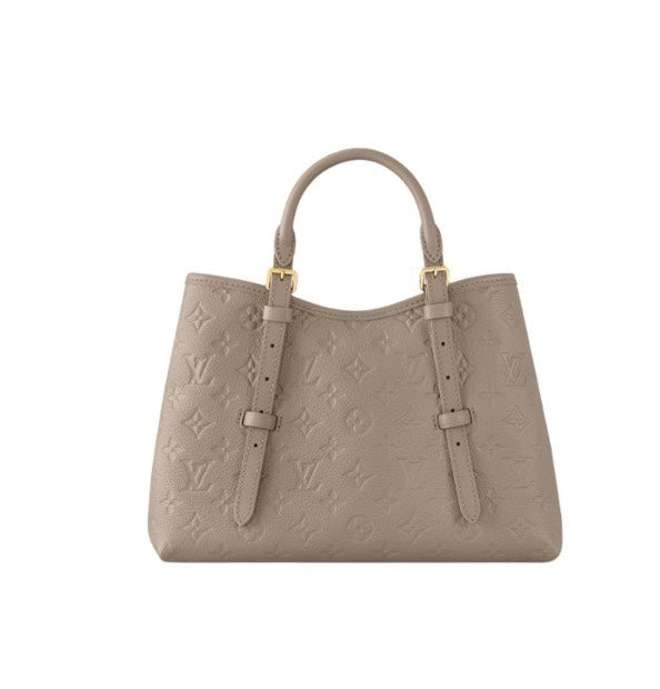 Louis Vuitton On My Side MM Monogram Empreinte Leather Tote Bag - Beige