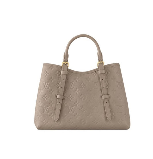 Louis Vuitton On My Side MM Monogram Empreinte Leather Tote Bag - Beige
