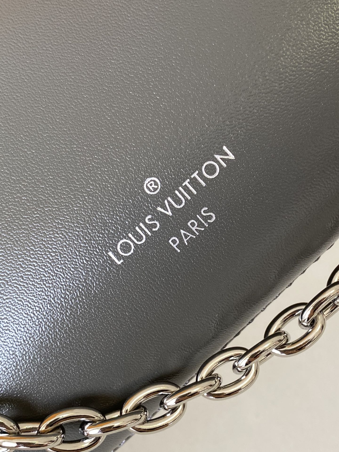 Louis Vuitton Side Trunk MM Handbag - Grey Anthracite Leather