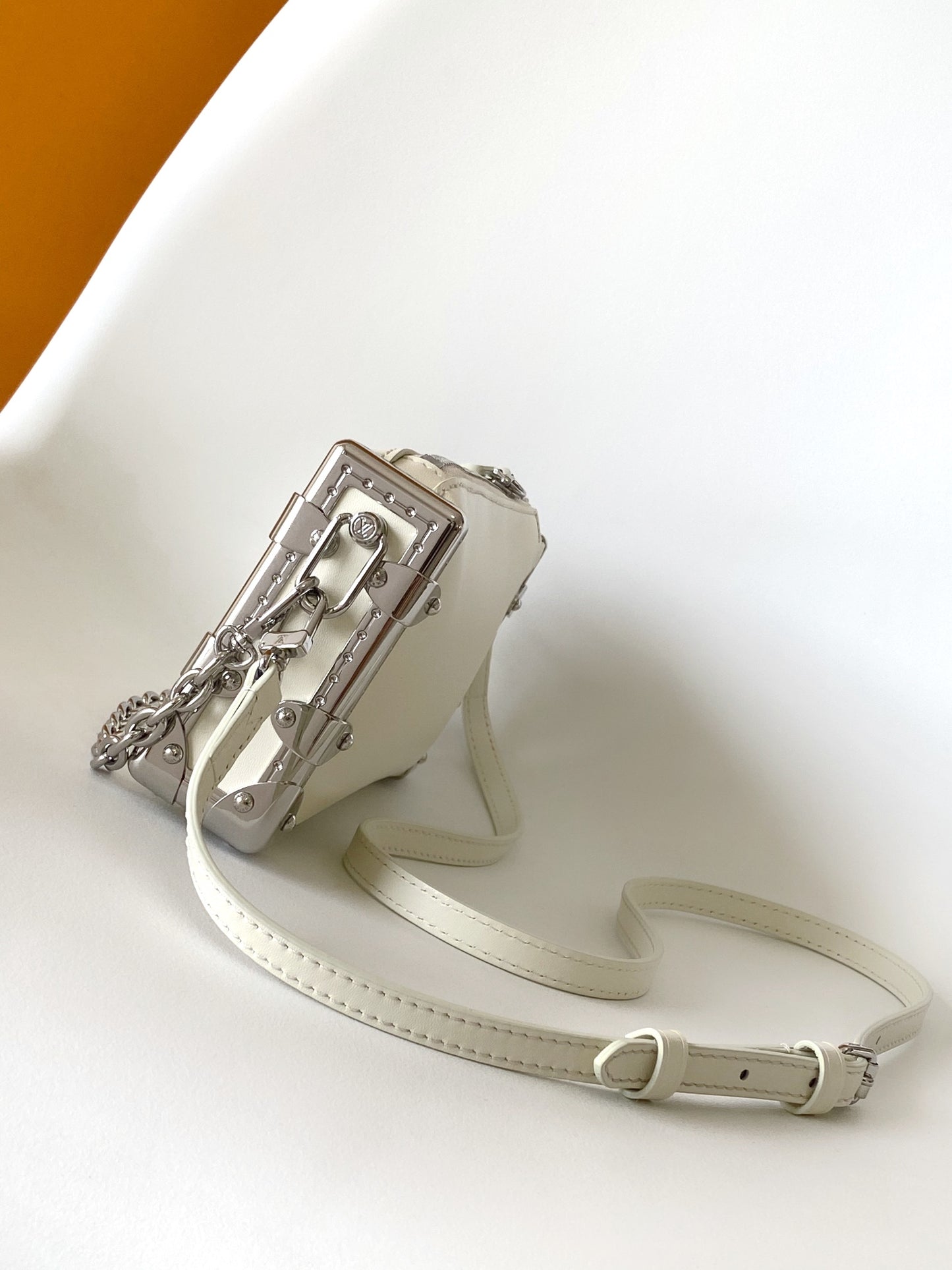 Louis Vuitton Side Trunk PM Calf Leather Handbag - Sand Beige