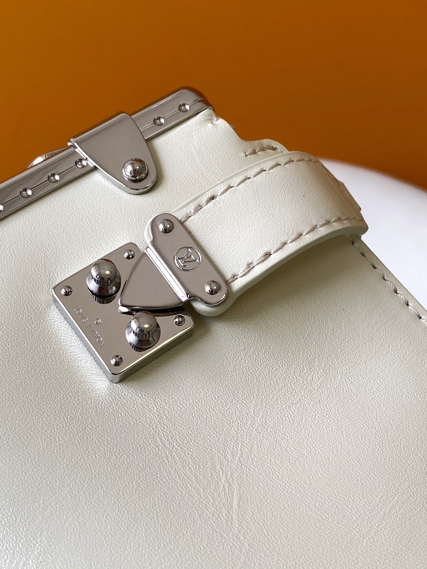 Louis Vuitton Side Trunk PM Calf Leather Handbag - Sand Beige