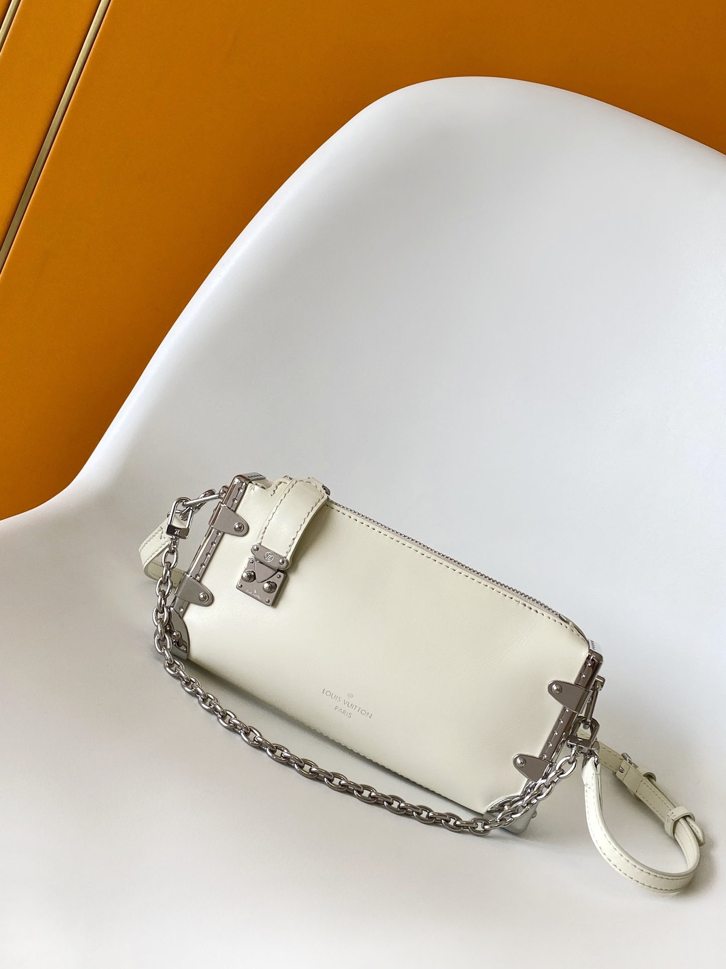 Louis Vuitton Side Trunk PM Calf Leather Handbag - Sand Beige