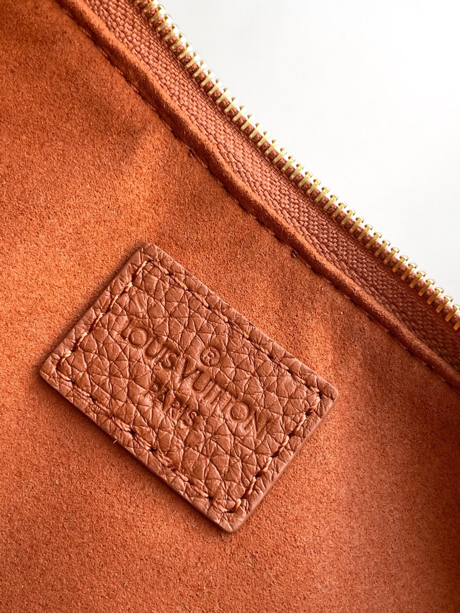 Louis Vuitton Bagatelle Monogram Empreinte Leather Handbag - Cognac Brown