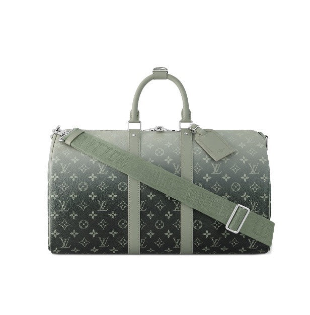 Louis Vuitton Keepall Bandoulière 50 Monogram Gradient Duffle Bag - Grey/Black
