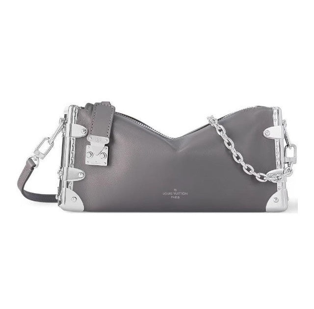 Louis Vuitton Side Trunk MM Handbag - Grey Anthracite Leather