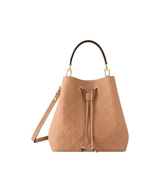 Louis Vuitton NéoNoé MM Monogram Empreinte Leather Bucket Bag - Beige