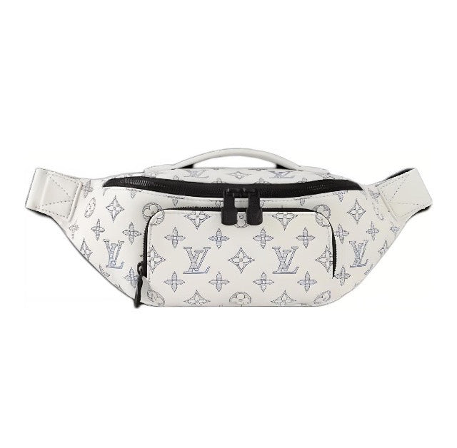 Louis Vuitton Discovery Bumbag Monogram Antartica White Belt Bag